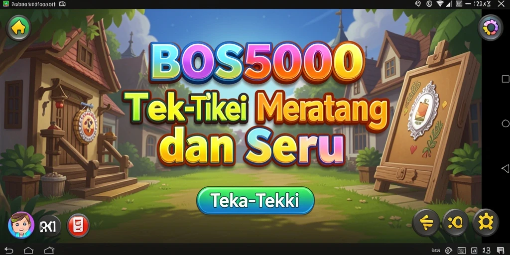 Tampilan antarmuka <strong>BOS5000</strong> yang menarik dengan berbagai teka-teki.