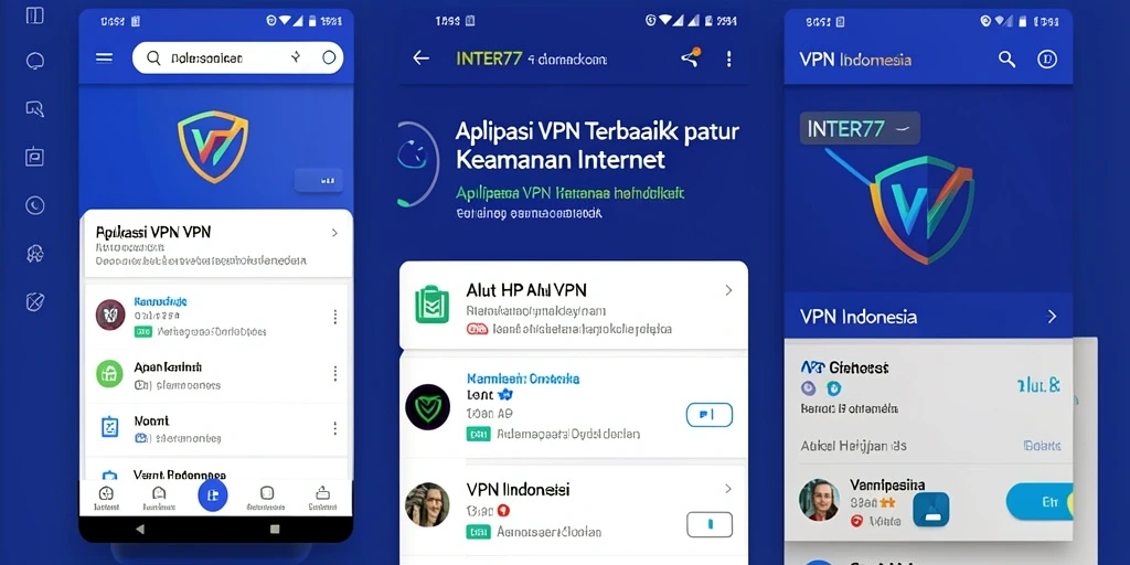 Tampilan antarmuka aplikasi INTER77 yang sederhana dan intuitif.