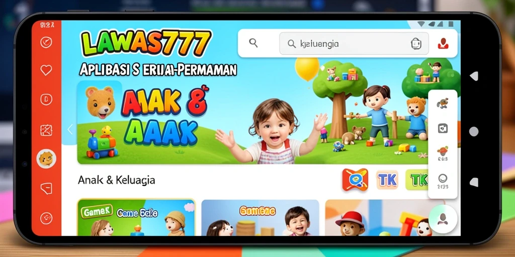 Tampilan antarmuka seru dari LAWAS777 untuk permainan anak.