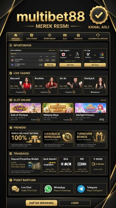 Tampilan kanal resmi multibet88